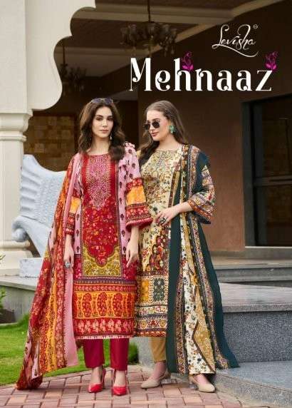 LEVISHA MEHNAAZ 2013 TO 2020 SERIES PURE CAMBRIC COTTON PRINTED PAKISTANI DRESSES-00011