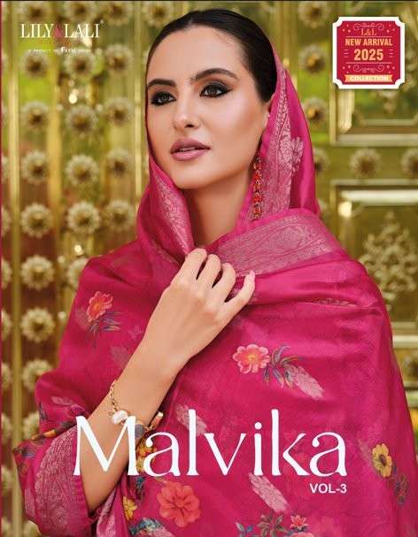 LILY AND LALI MALVIKA VOL-03 PURE ORGANZA HAND WORK EMBROIDERY DRESSES-00028