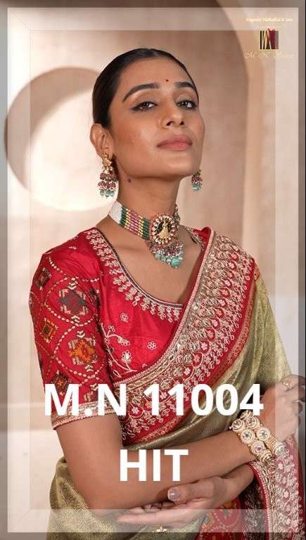 M.N SAREES 11004 HIT COLOUR PURE KANJIVARAM PATOLA SAREES-00137