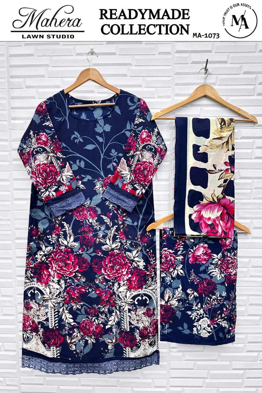 MAHERA LAWN STUDIO MA-1073 TO 1078 SERIES PURE LAWN COTTON EMBROIDERY PRINTED DRESSES-00245