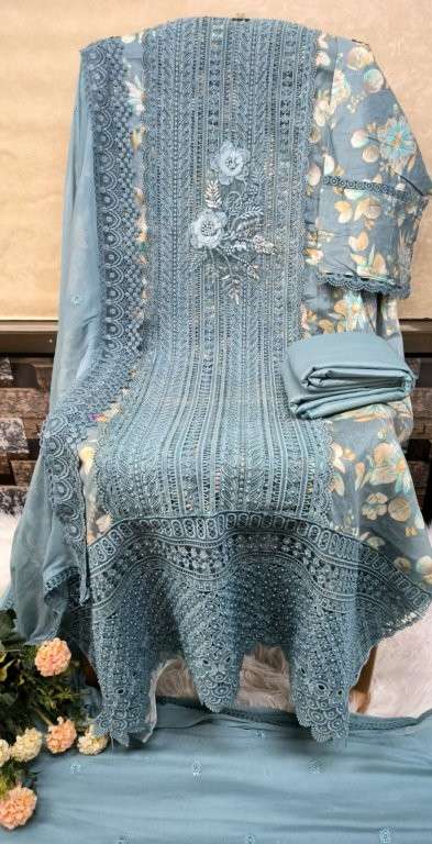 MALIKA VOL-93 BY ASLIWHOLESALE DESIGNER PURE LAWN COTTON PAKISTANI DRESSES-00022