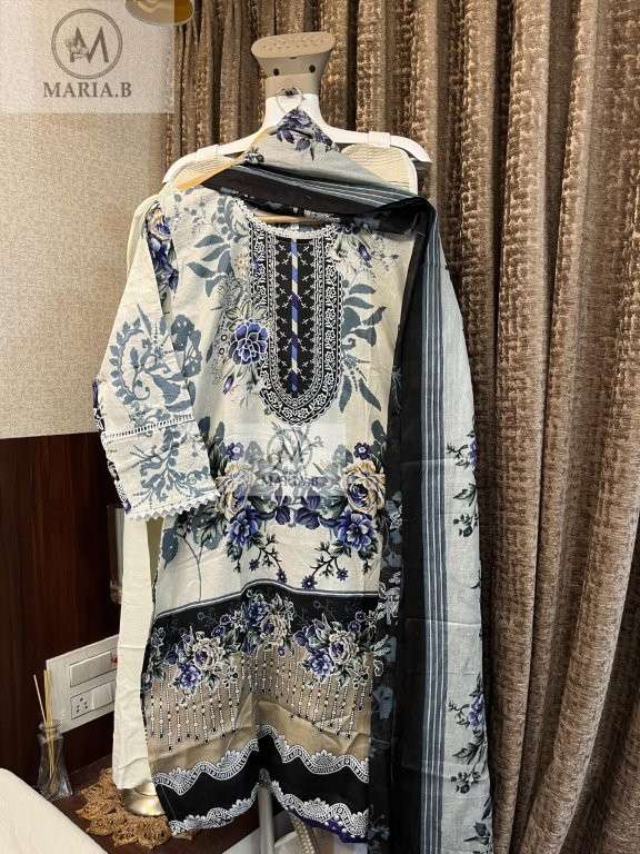 MARIA B VOL-30 BY ASLIWHOLESALE DESIGNER PURE COTTON PRINTED PAKISTANI DRESSES-00022