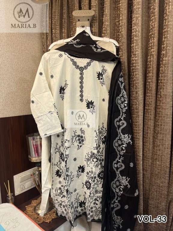 MARIA B VOL-33 BY ASLIWHOLESALE DESIGNER PURE COTTON PRINTED PAKISTANI DRESSES-00022