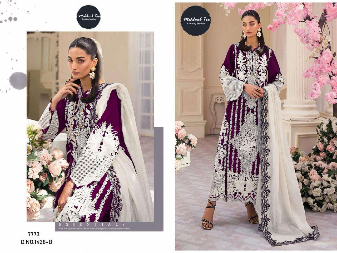 MEHBOOB TEX 1428 PURE RAYON COTTON EMBROIDERY PAKISTANI DRESSES-00062