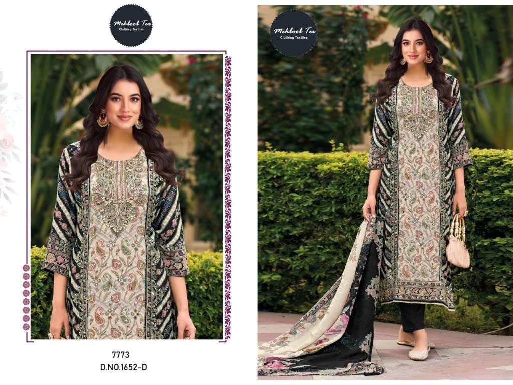 MEHBOOB TEX 1652 COLOUR PURE MUSLIN PRINTED PAKISTANI DRESSES-00071