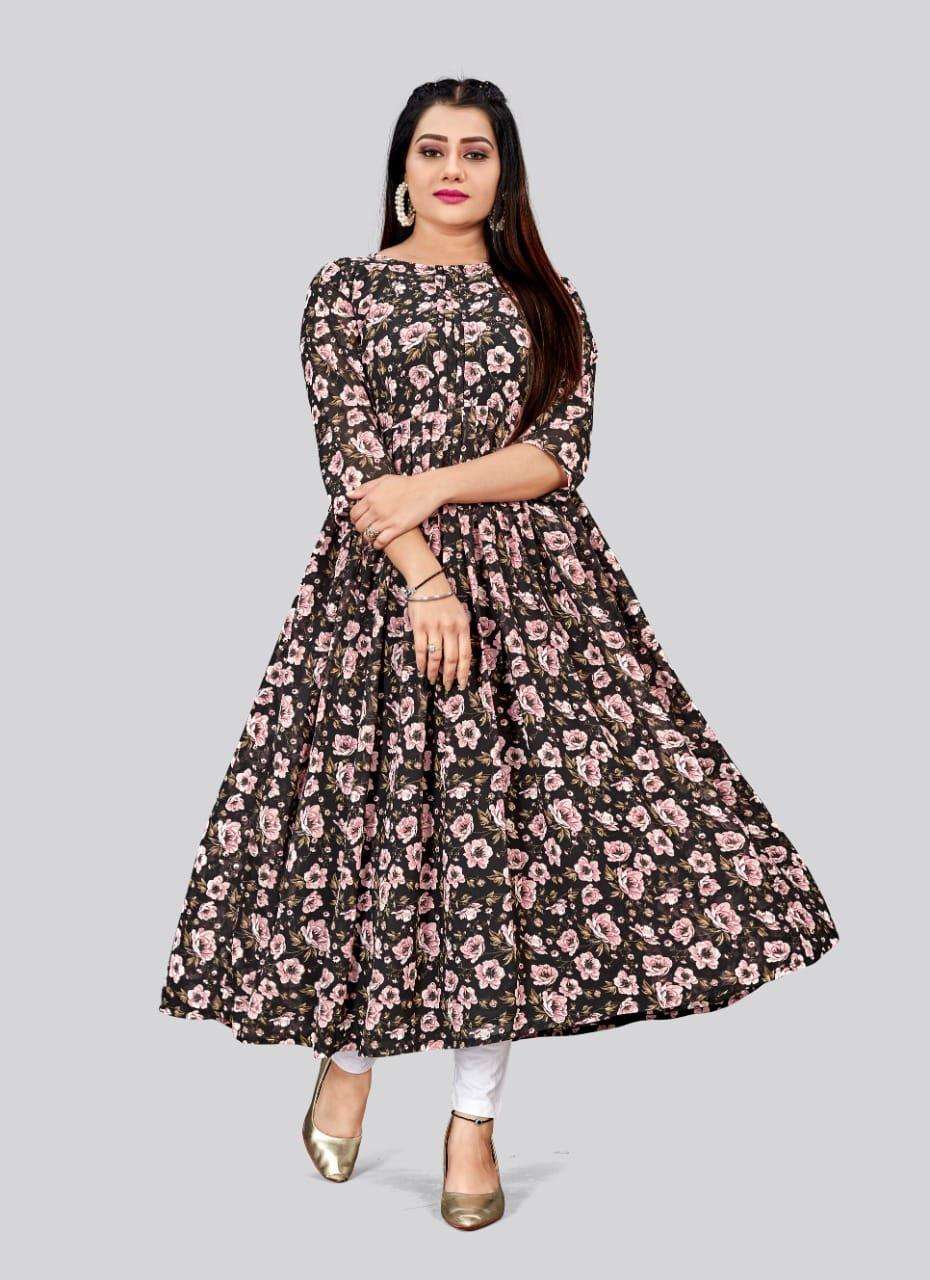 MOKSH INTERNATIONAL KASHISH PURE GEORGETTE PRINTED KURTIS-00154