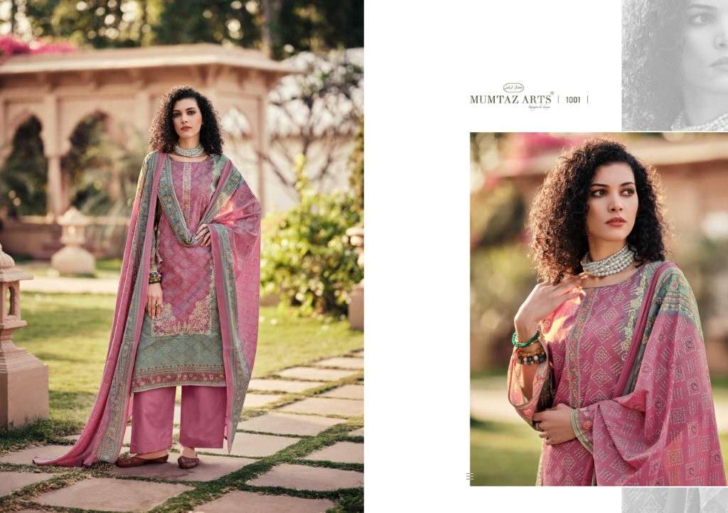 MUMTAZ ART SAAJ 1001 TO 1007 SERIES PURE VISCOSE COTTON PRINTED PAKISTANI DRESSES-00201