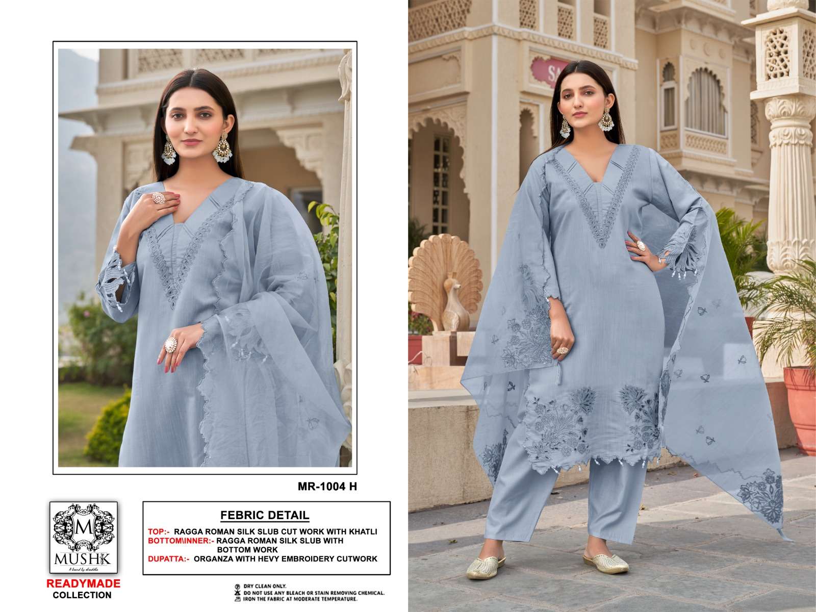 MUSHK MR-1004 PURE HEAVY EMBROIDERY ROMAN SILK PAKISTANI DRESSES-00011