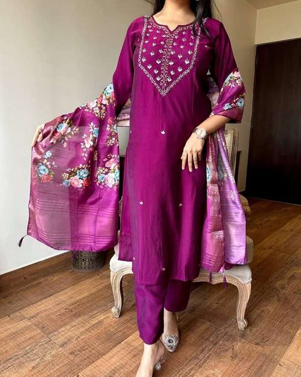 MYRA BY ASLIWHOLESALE DESIGNER PURE RAYON EM,BROIDERY PRINTED DRESSES-00264