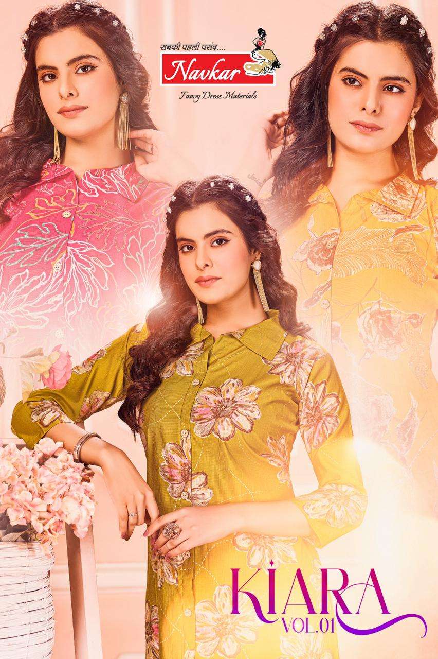 NAVKAR KIARA VOL-01 PURE VERTICAN PRINTED KURTIS-00140