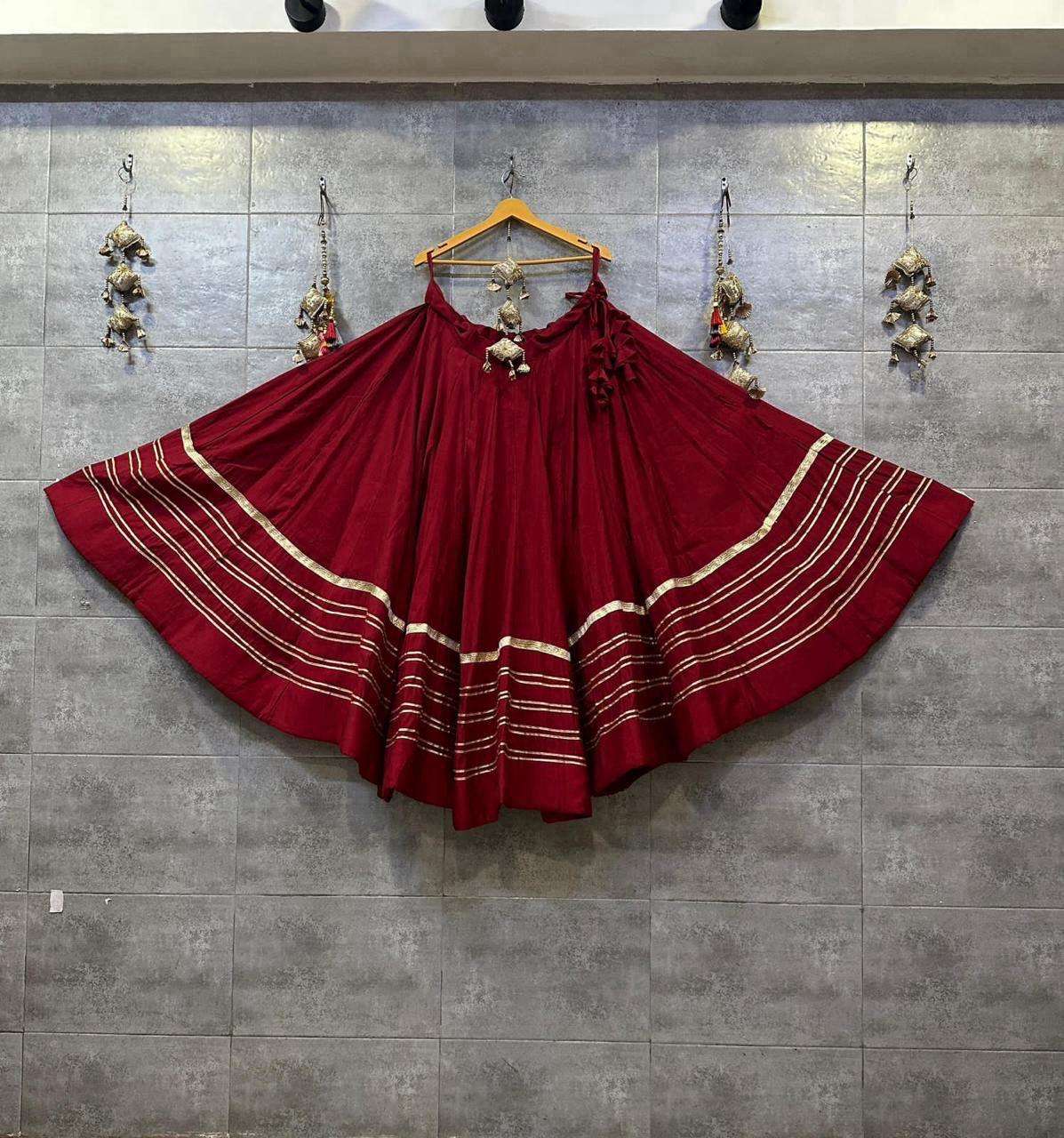 NAVRATRI VOL-2 BY ASLIWHOLESALE DESIGNER PURE RAYON COTTON PRINTED LEHENGAS-00029