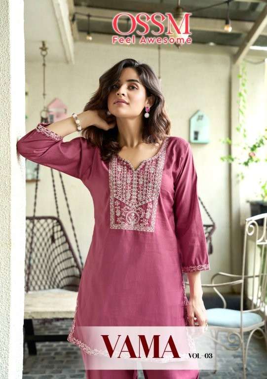 OSSM VAMA VOL-03 3001 TO 3006 SERIES PURE VISCOSE SILK CO-ORD SET-00140