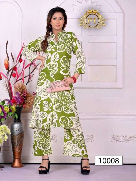 PADMAVATI TEXTILE DULHARI VOL-08 PURE RAYON PRINTED CO-ORD SET-00014