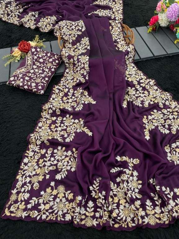 PARTH COLOUR BY ASLIWHOLESALE DESIGNER PURE RANGOLI SILK EMBROIDERY SAREES-00285