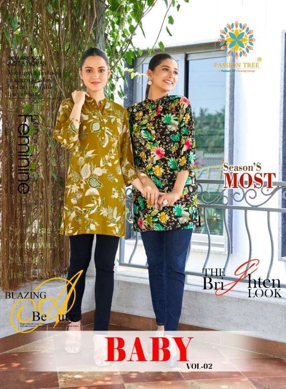 PASSION TREE BABY VOL-02 2001 TO 2012 SERIES PURE RAYON PRINTED KURTIS-00140
