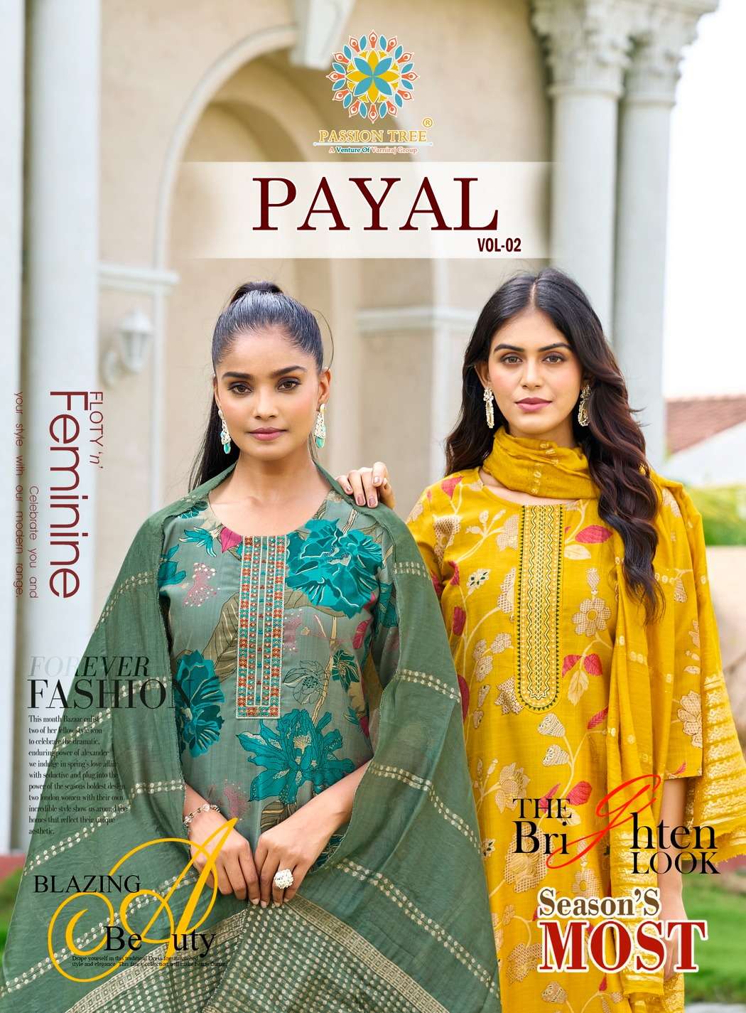 PASSION TREE PAYAL VOL-02 2001 TO 2008 SERIES PURE VERTICAN PRINTED DRESSES-00014