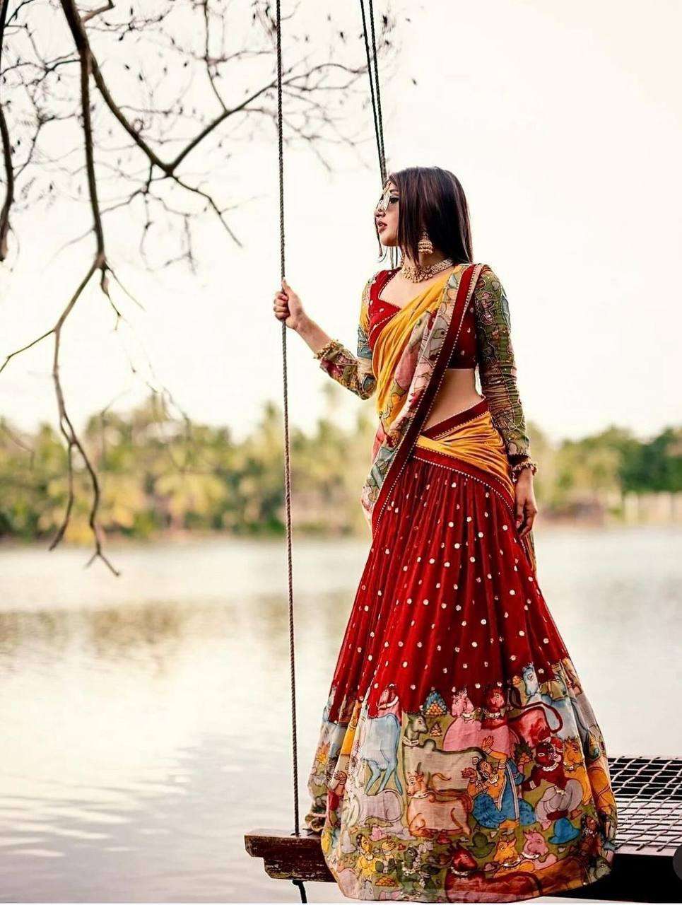 PC-327 COLOUR BY ASLIWHOLESALE DESIGNER PURE FAUX GEORGETTE PRINTED LEHENGA-00045