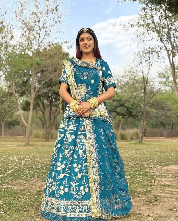 PC-517 COLOUR BY ASLIWHOLESALE DESIGNER PURE FAUX GEORGETTE LEHENGAS-00045