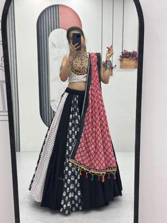 PC-N36 BY ASLIWHOLESALE DESIGNER PURE COTTON LEHENGA-00045