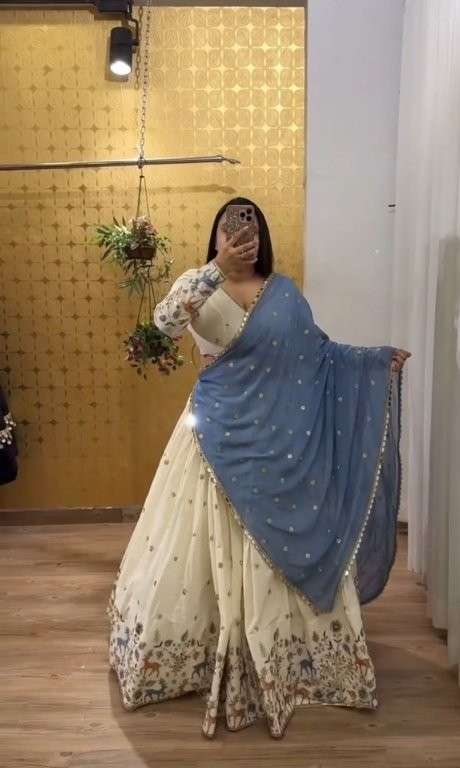 PC-N37 BY ASLIWHOLESALE DESIGNER PURE COTTON LEHENGA-00045