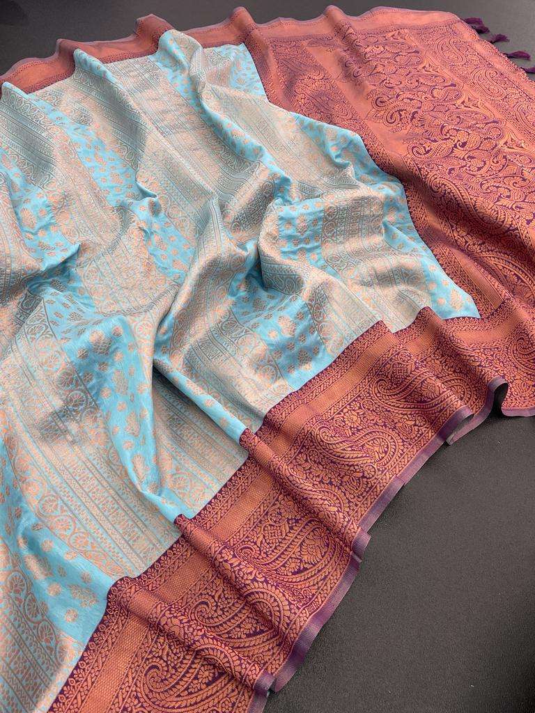 PENNY VOL-80 BY ASLIWHOLESALE DESIGNER PURE KANJIVARAM SILK SAREES-00081