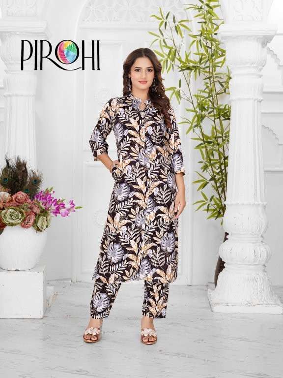 PIROHI KYARI PURE RAYON PRINTED CO-ORD SET-00140