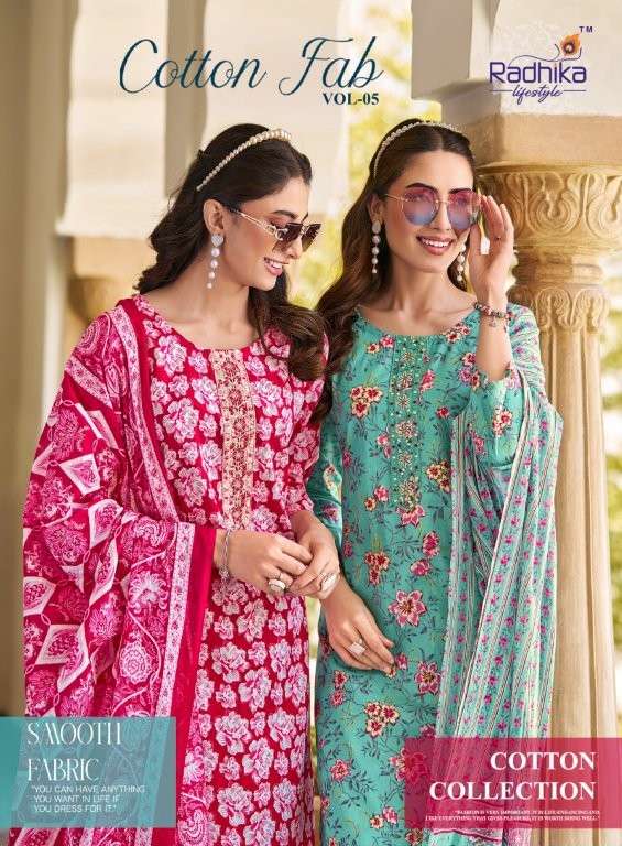 RADHIKA LIFESTYLE COTTON FAB VOL-05 PURE COTTON PRINTED DRESSES-00140