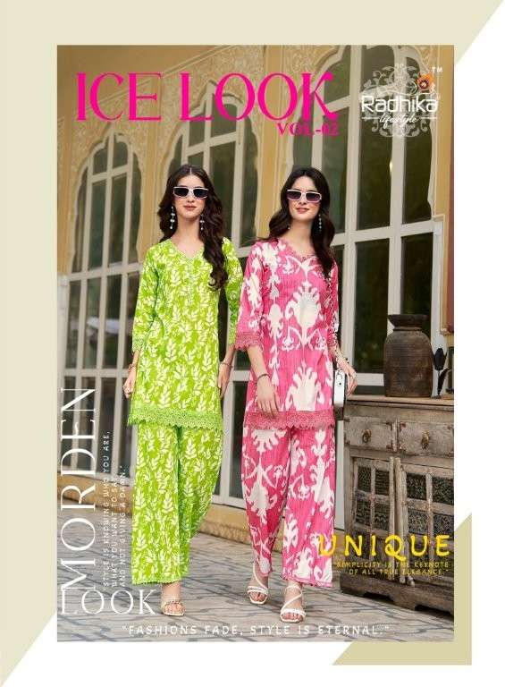 RADHIKA LIFESTYLE ICE LOOK VOL-01 2001 TO 2006 SERIES PURE COTTON PRINTED CO-ORD SET-00140