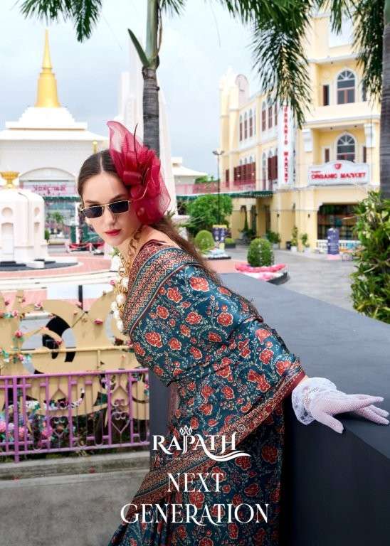 RAJPATH NEXT GENRATION PURE SATIN CREPE PRINTED SAREES-00137
