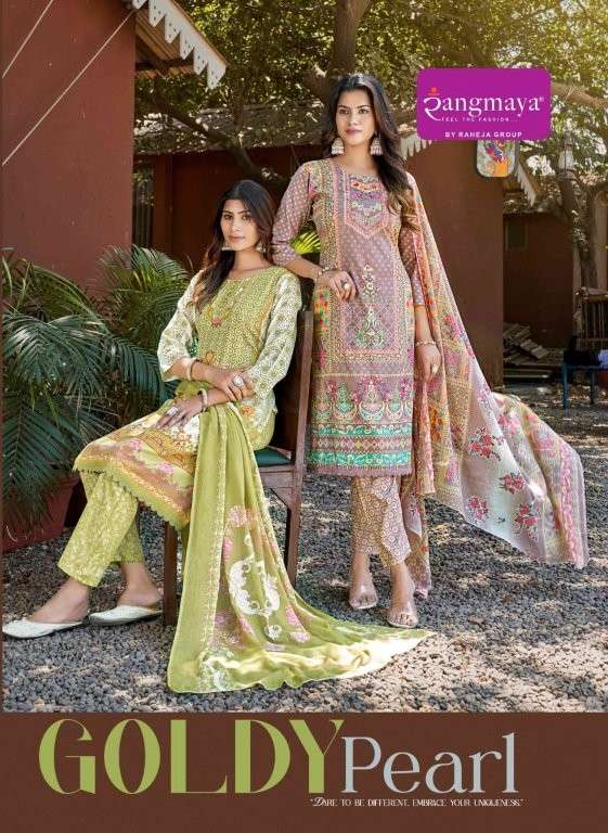 RANGMAYA GOLDY PEARL PURE COTTON PRINTED DRESSES-00140