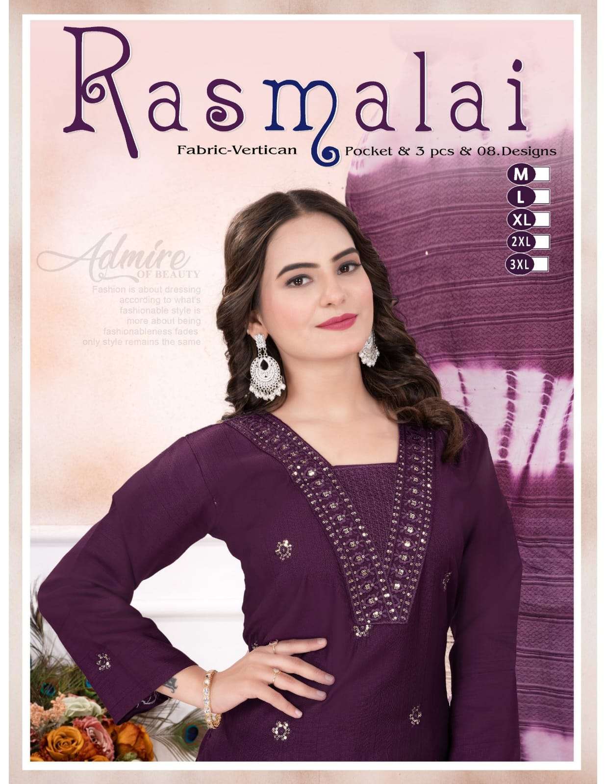 RASMALAI BY ASLIWHOLESALE DESIGNER PURE VERTICAN EMBROIDERY DRSESSES-00093