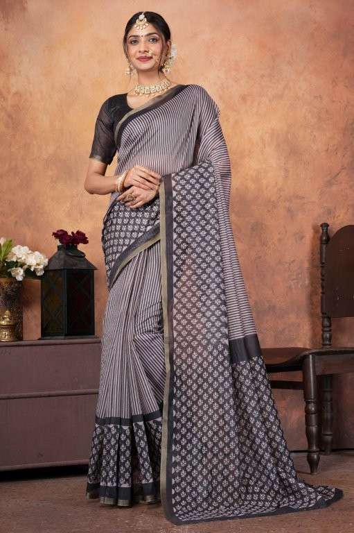 SC-103 BY ASLIWHOLESALE DESIGNER PURE CHANDERI SILK PRINTED SAREES-00292