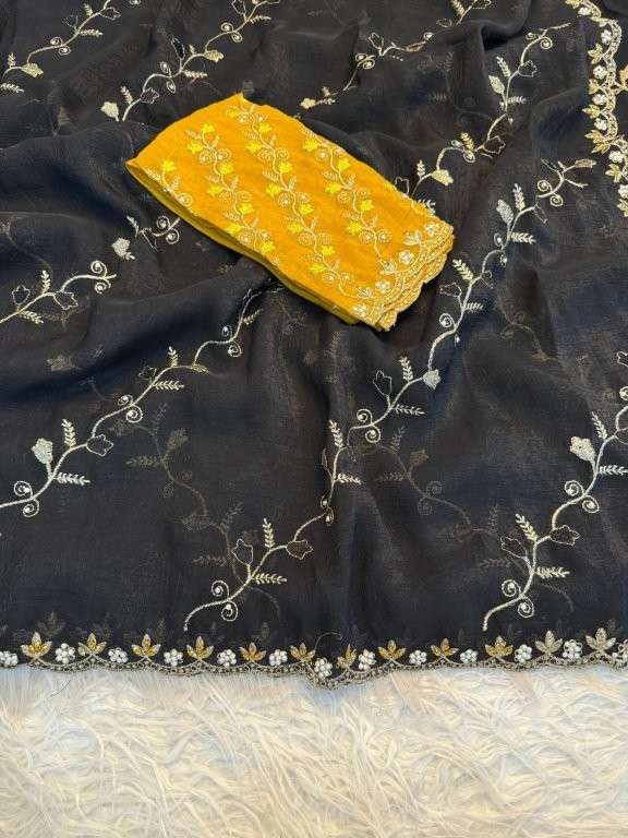 SAKHI VOL-169 BY ASLIWHOLESALE DESIGNER PURE CRUNCHY EMBROIDERY SAREES-00219