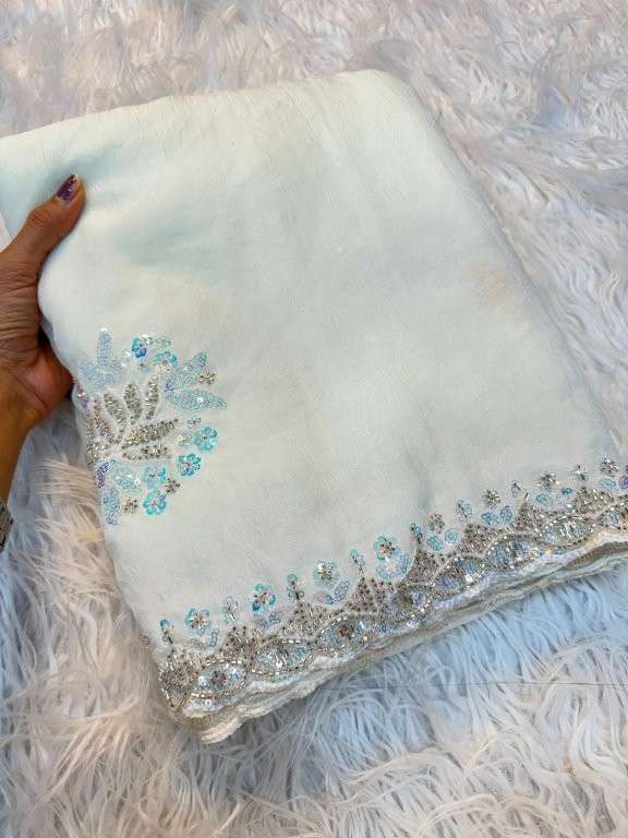 SAKHI VOL-181 BY ASLIWHOLESALE DESIGNER PURE CHIFFON SILK SAREE-00219