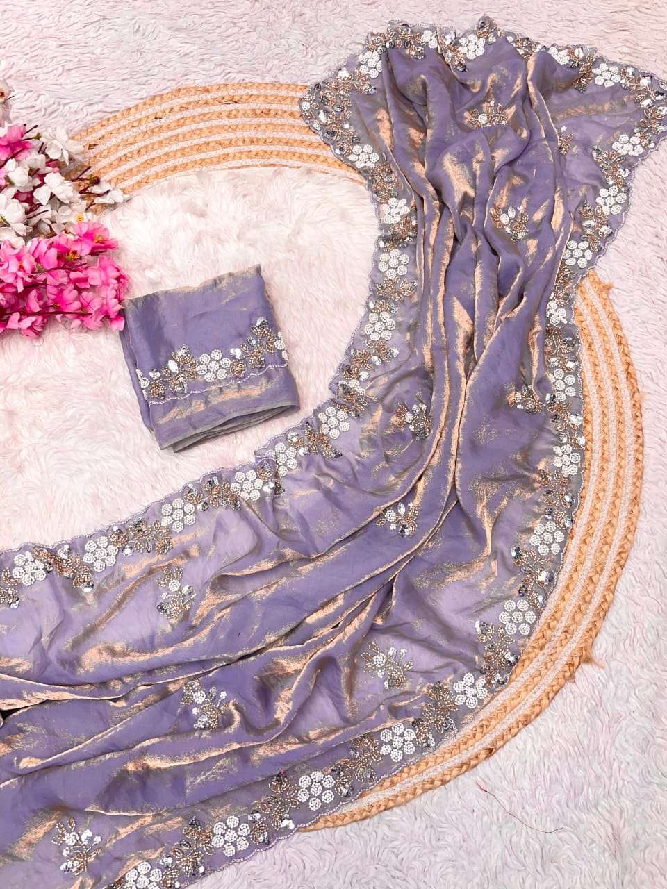 SAKHI VOL-194 BY ASLIWHOLESALE DESIGNER PURE SATIN SAREES-00219