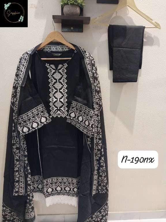 SAPPHIRE AGHA NOORAIN-190 NX PURE LAWN PRINTED PAKISTANI DRESSES-00272