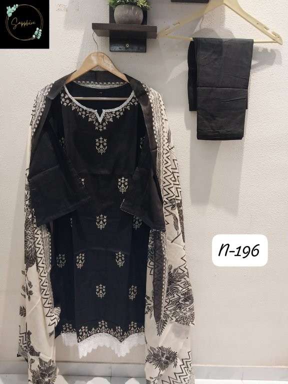SAPPHIRE AGHA NOORAIN-196 SERIES PURE LAWN PRINTED DRESSES-00272