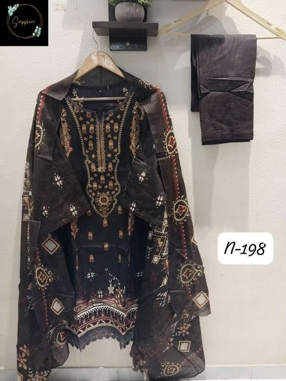SAPPHIRE AGHA NOORAIN-198 SERIES PURE LAWN PRINTED DRESSES-00272