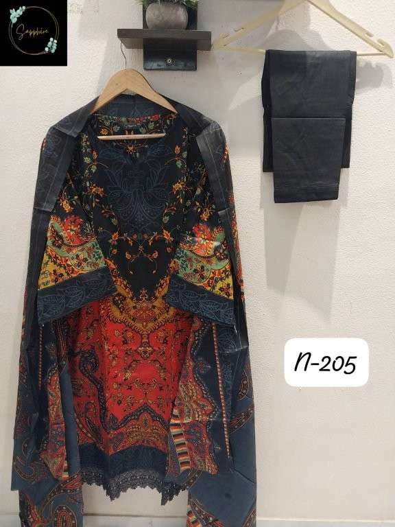 SAPPHIRE AGHA NOORAIN-205 PURE LAWN PRINTED PAKISTANI SUITS-00272
