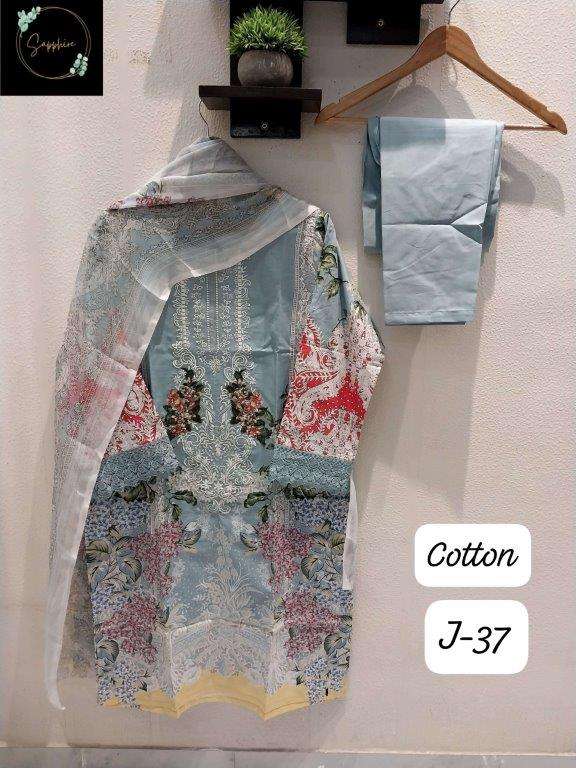SAPPHIRE JAZMIN-37 PURE LAWN COTTON PRINTED PAKISTANI DRESSES-00272