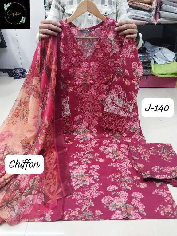 SAPPHIRE JAZMIN VOL-140 NX PURE COTTON PRINTED PAKISTANI DRESSES-00272