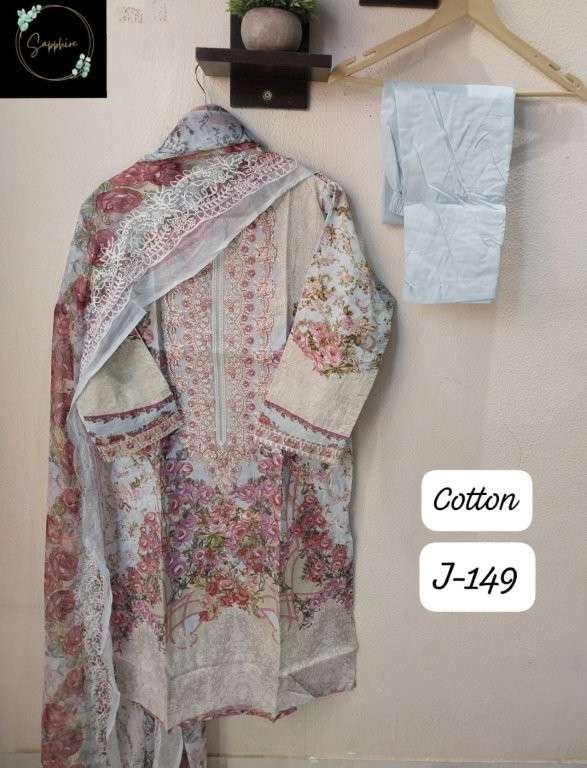 SAPPHIRE JAZMIN VOL-149 NX PURE LAWN COTTON PRINTED PAKISTANI DRSSES-00272