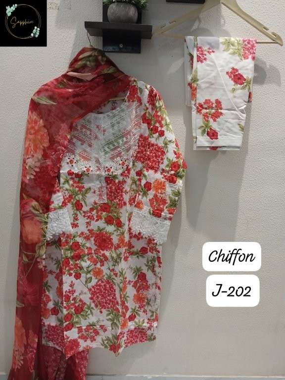 SAPPHIRE JAZMIN VOL-202 PURE LAWN COTTON PRINTED PAKSITANI DRESSES-00272