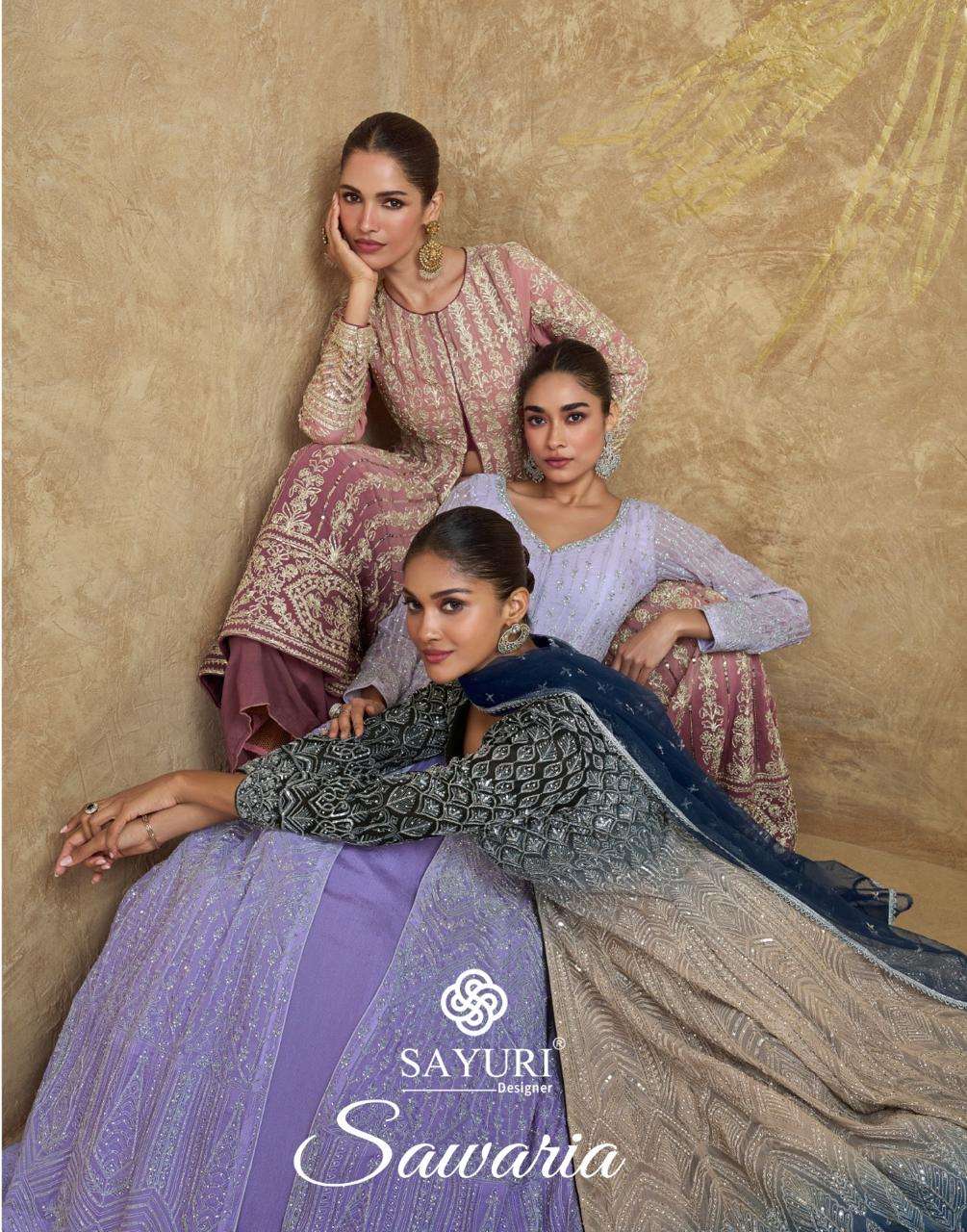 SAYURI SAWARIA 5609 TO 5611 SERIES PURE GEORGETTE EMBROIDERY DRESSES-00150