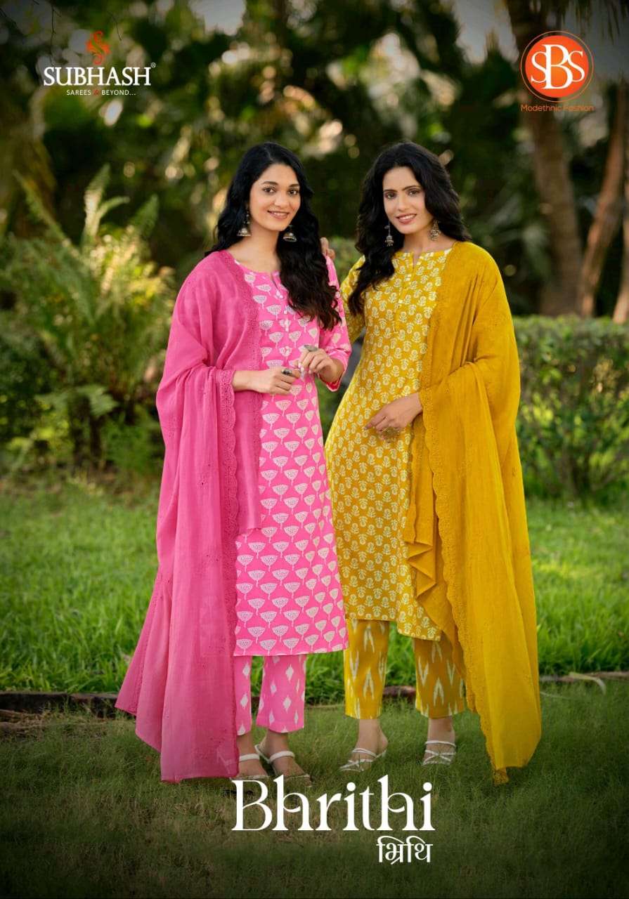 SBS FASHION BHRITHI 6359 TO 6363 SERIES PURE COTTON PRINTED DRESSES-00014