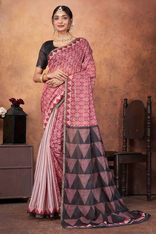 SC-100 BY ASLIWHOLESALE DESIGNER PURE CHANDERI SILK PRINTED SAREES-00292