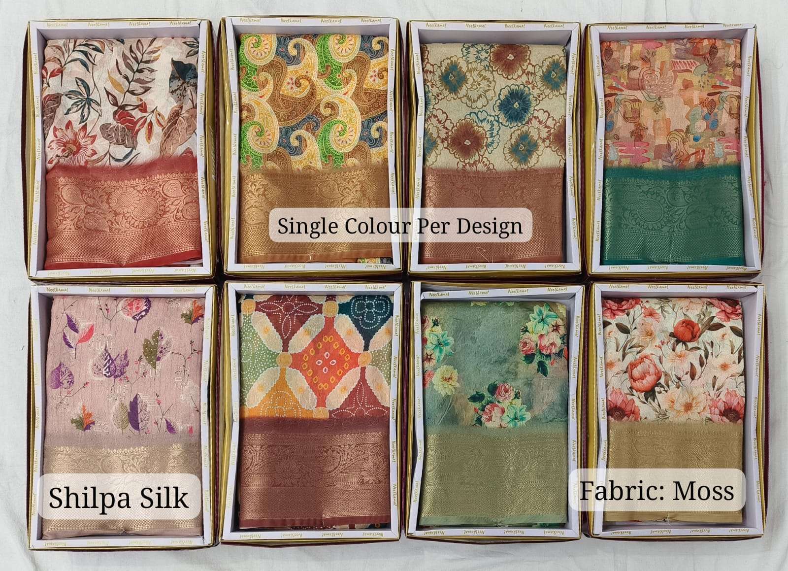 SHILPA SILK BY ASLIWHOLESALE DESIGNER PURE MOSS SILK PRINTED SAREES-00065