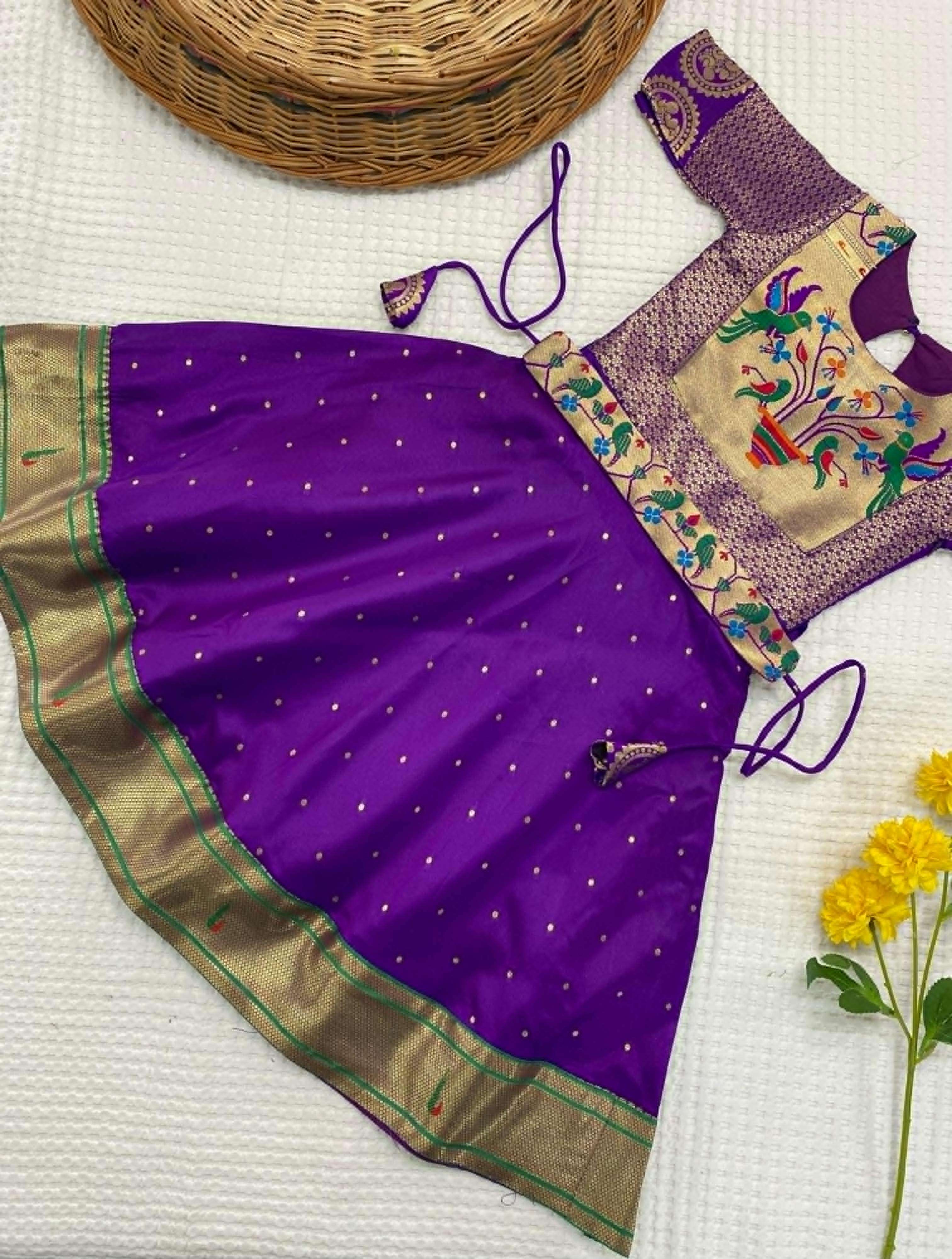 SHIVANI VOL-31 BY ASLIWHOLESALE DESIGNER PURE PAITHANI KIDS WEAR-00282