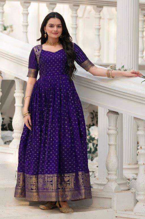 SHIVANI VOL-32 BY ASLIWHOLESALE DESIGNER PURE SOFT SILK GOWNS-00282