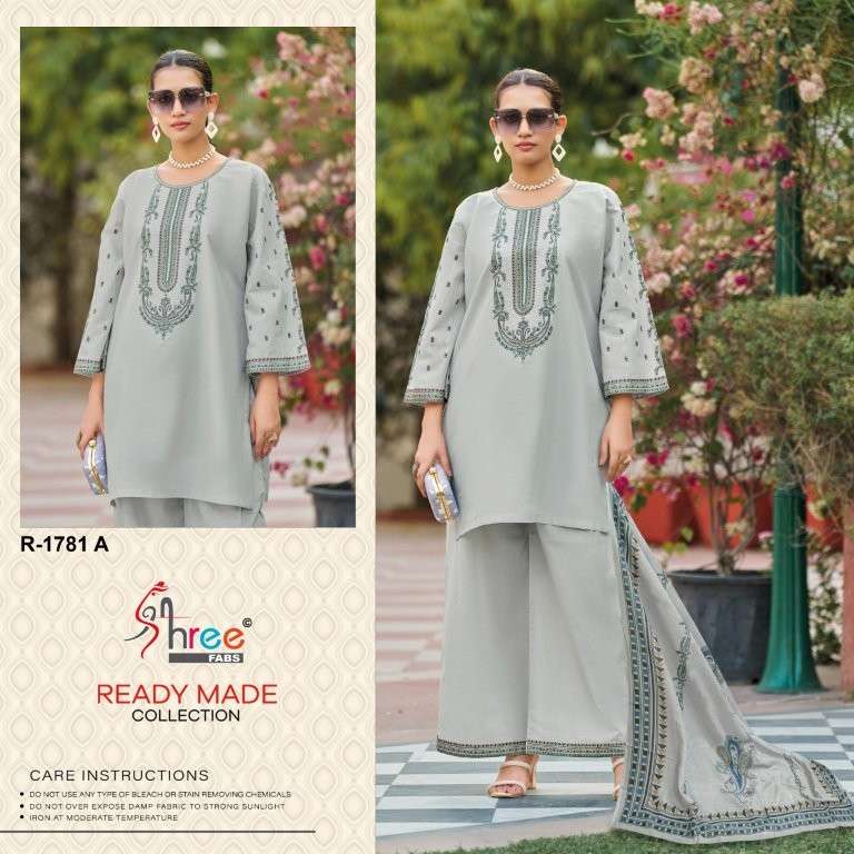 SHREE FAB R-1781 COLOUR CAMBRIC LAWN COTTON PAKISTANI DRESSES-00011